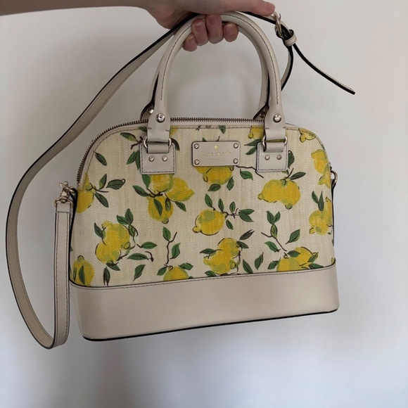 Kate Spade rare lemon print satchel purse - Picture 1 of 3